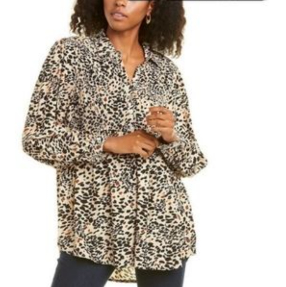 Beach lunch lounge leopard tunic size medium